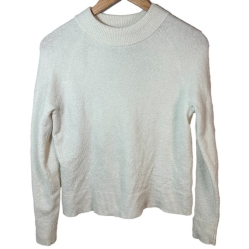 Athleta Hawthorne Wool Sweater Size XXS Ivory Crew Neck